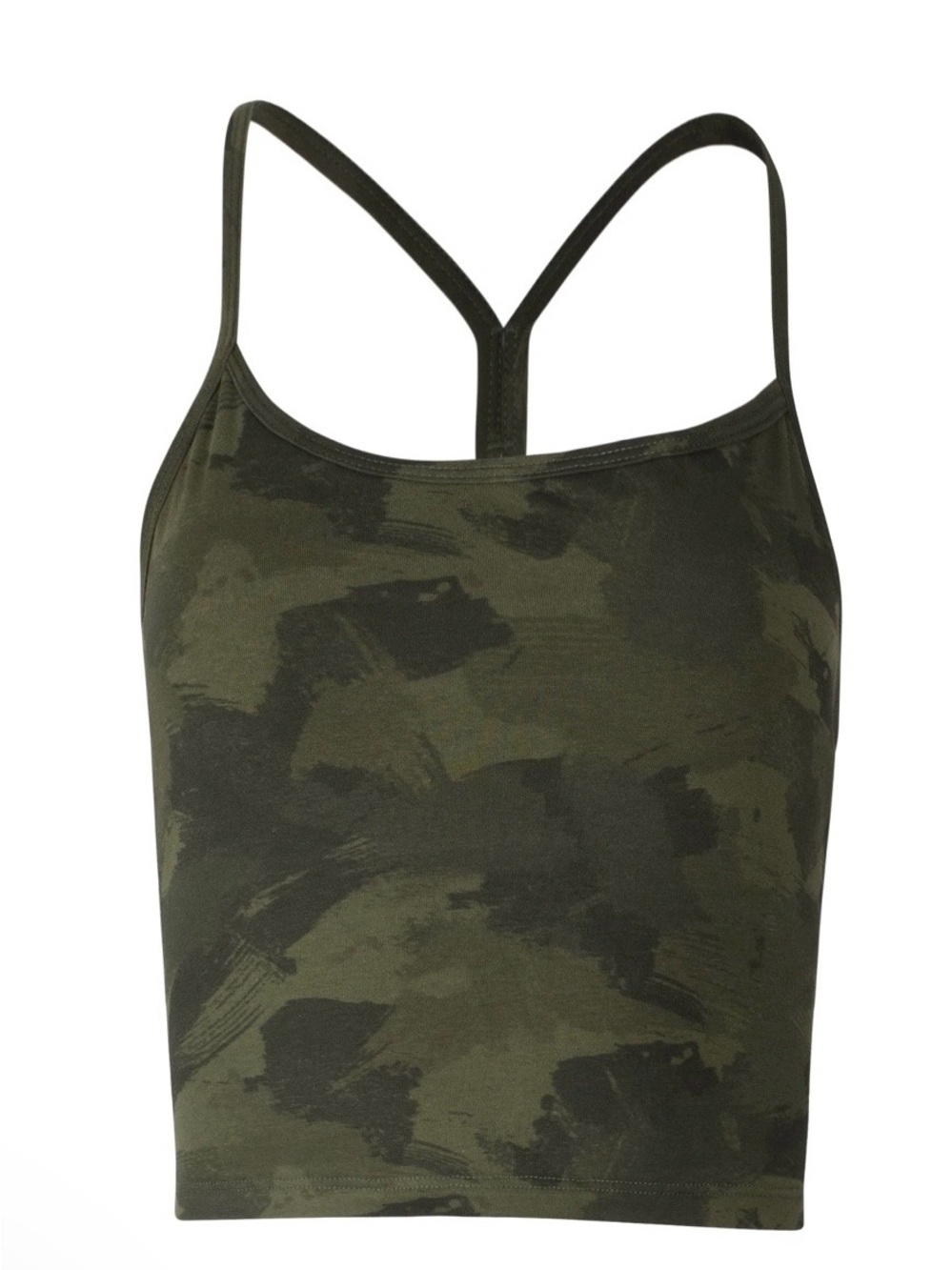 Olive Camo Strappy Crop Tank - Women Intimates & Sleepwear